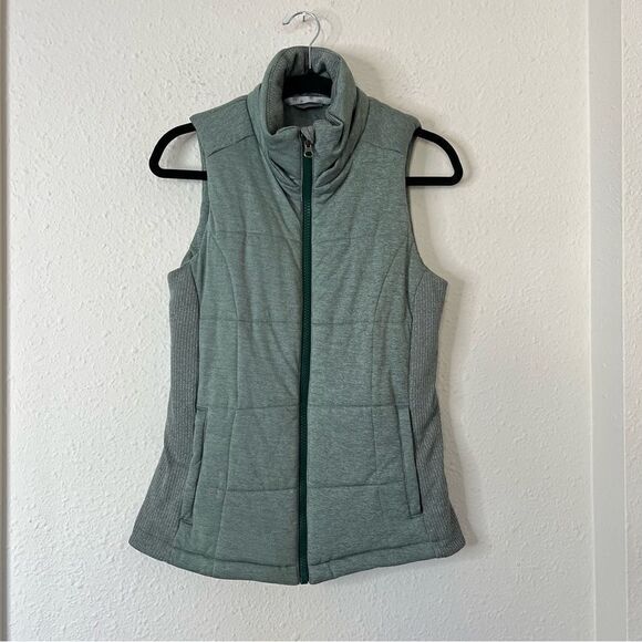 Athleta Jasper Green Zipper Closure Puffer Vest Women’s Size Small - Picture 2 of 8